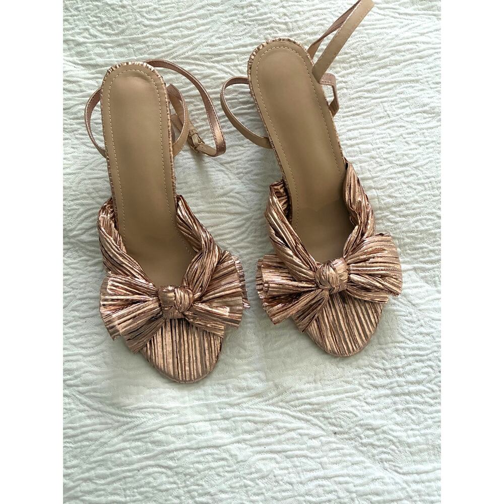 Light Metallic Pink Fabric Sandal Shoes